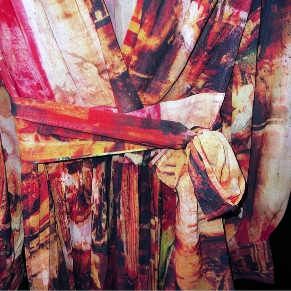 Latiste by Amy RUSTY ABSTRACT PRINT MAXI
DRESS Size:S NWT spring summer wedding - Picture 7 of 15